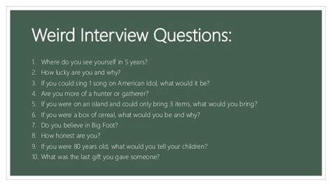 unusual interview questions